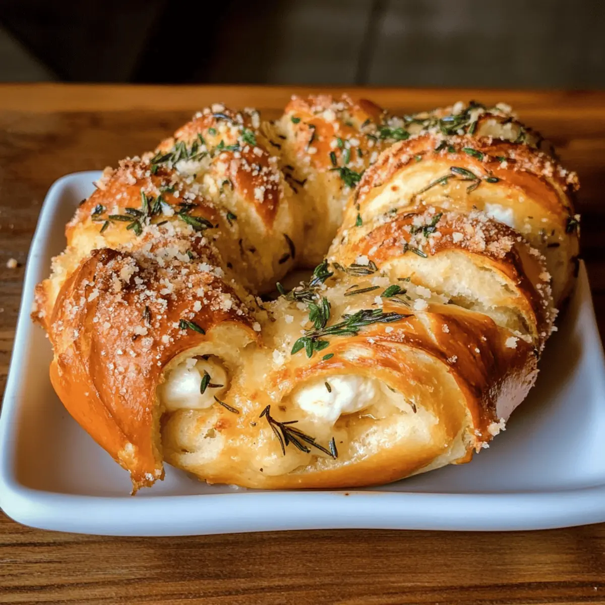 Mozzarella gefüllte Rosmarin-Butterbrezeln