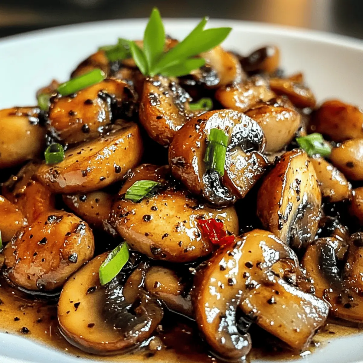 Schwarzer Pfeffer Hähnchen mit Pilzen zubereiten