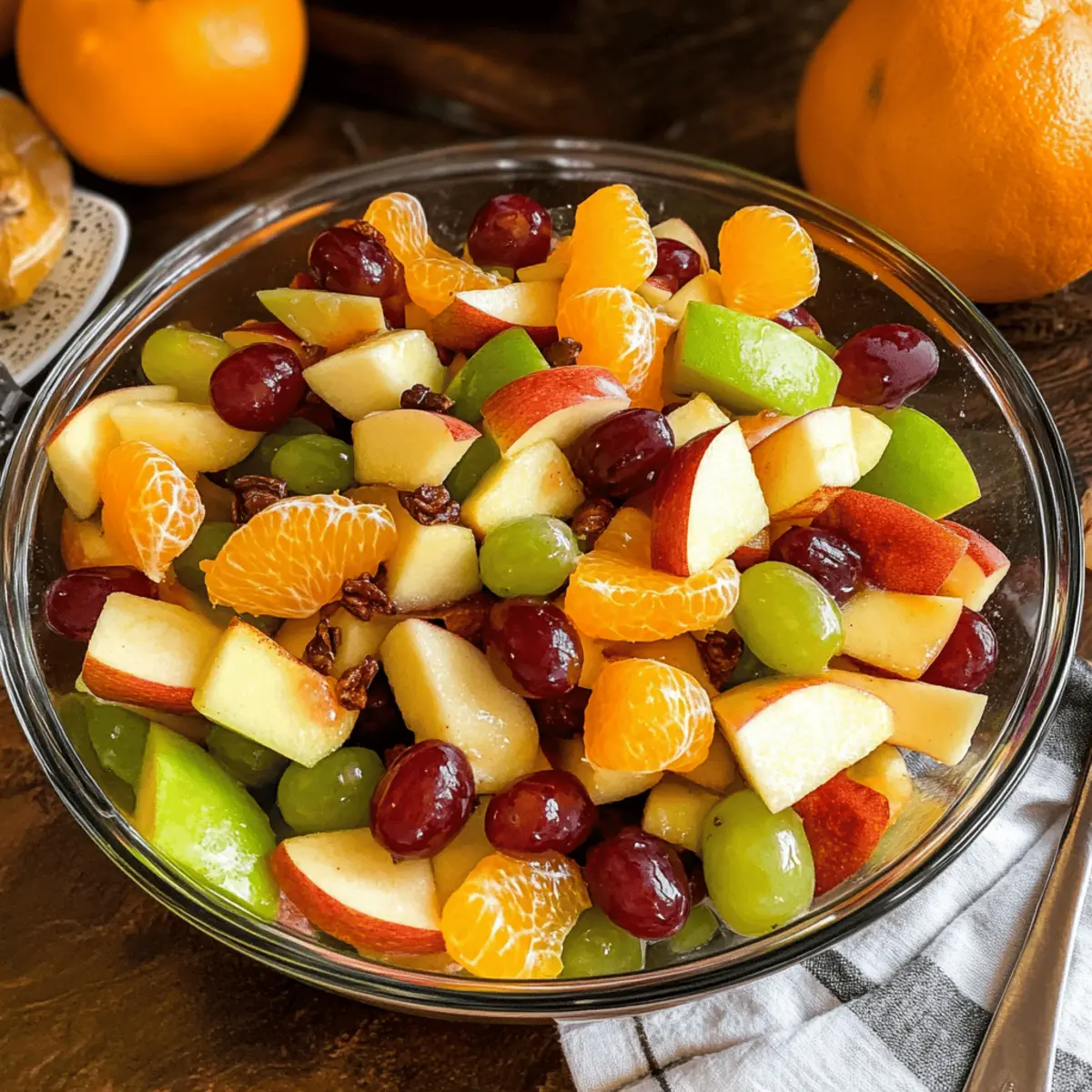 Thanksgiving Obstsalat mit würzigem Zitrusdressing