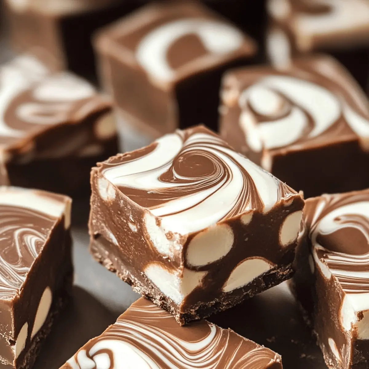 No-Bake Marshmallow Swirl Fudge