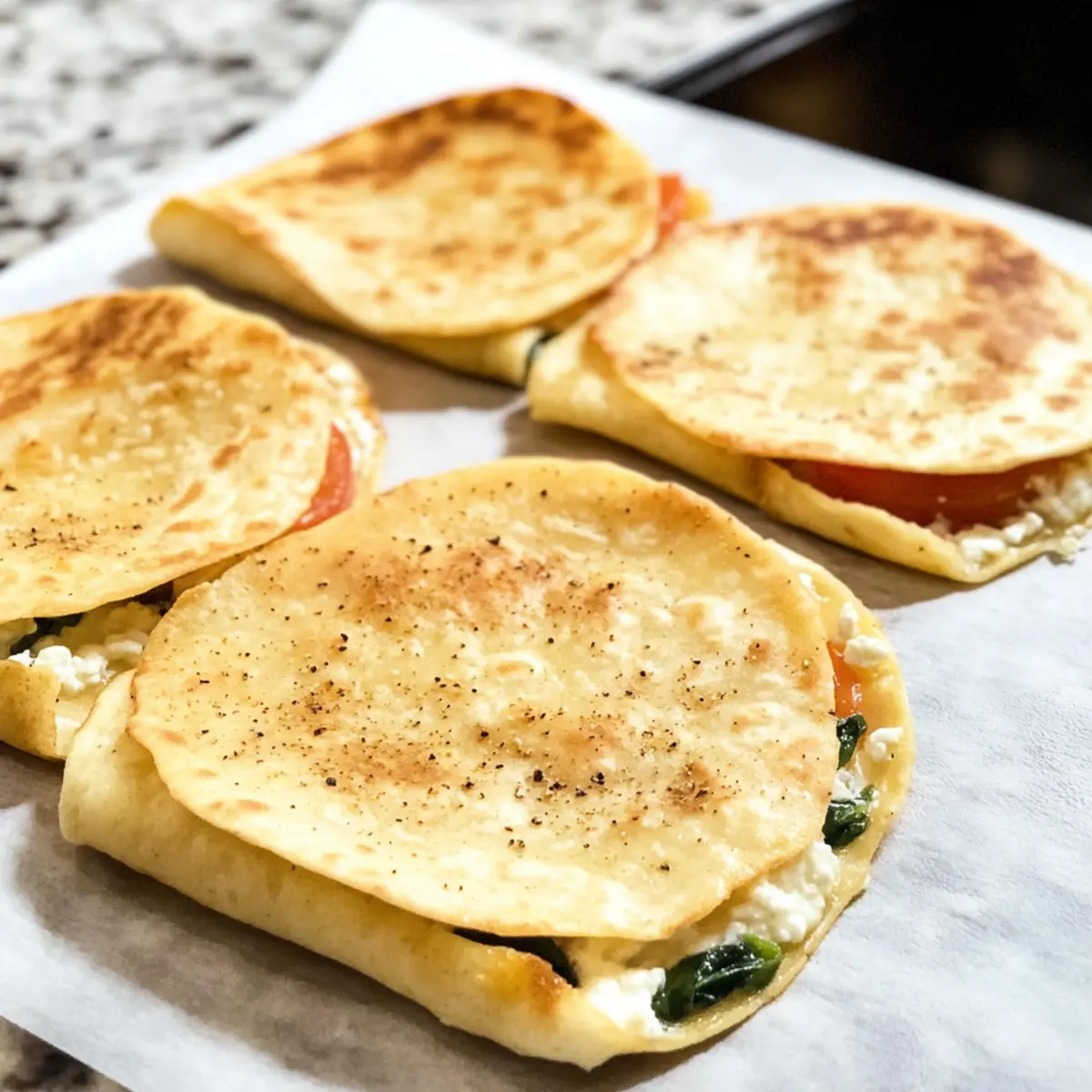 2-Zutaten Hüttenkäse Wraps für schnellen Genuss