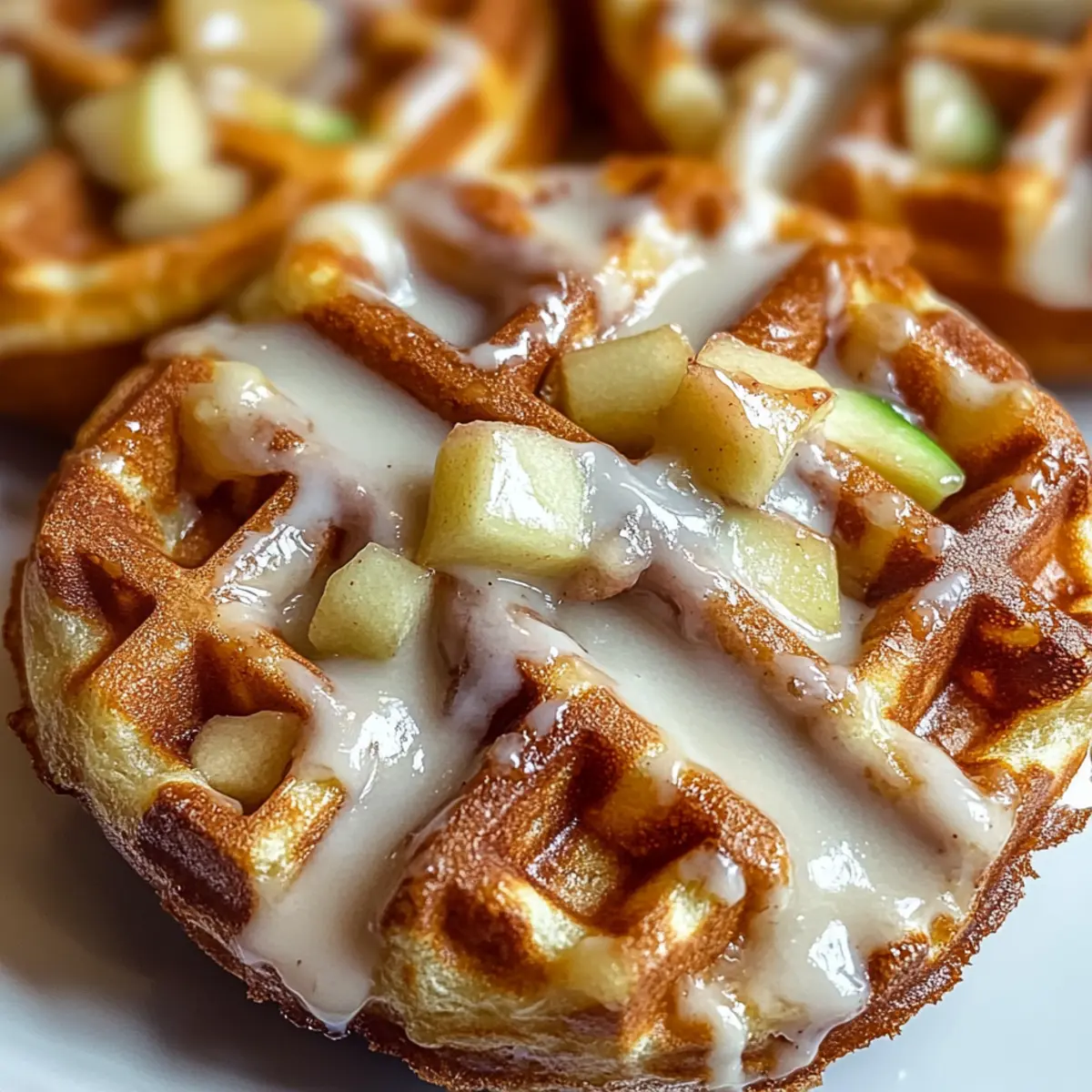 Leckere Apfelküchle Waffel-Donuts zum Verlieben
