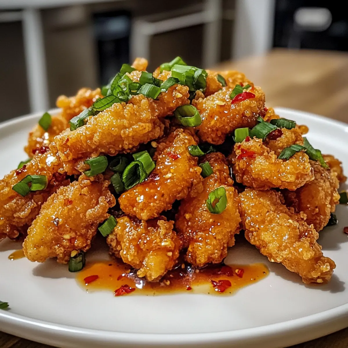 Crispy Bang Bang Hähnchen mit würziger Sauce