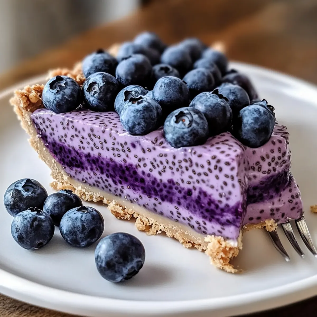 Blaubeer-Chia-Samen-Torte ohne Backen ganz einfach