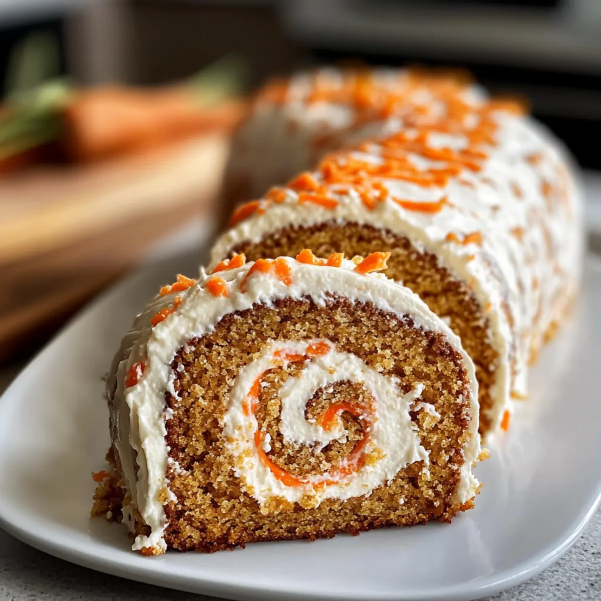 Karottenkuchenrolle mit Frischkäse-Frosting erleben