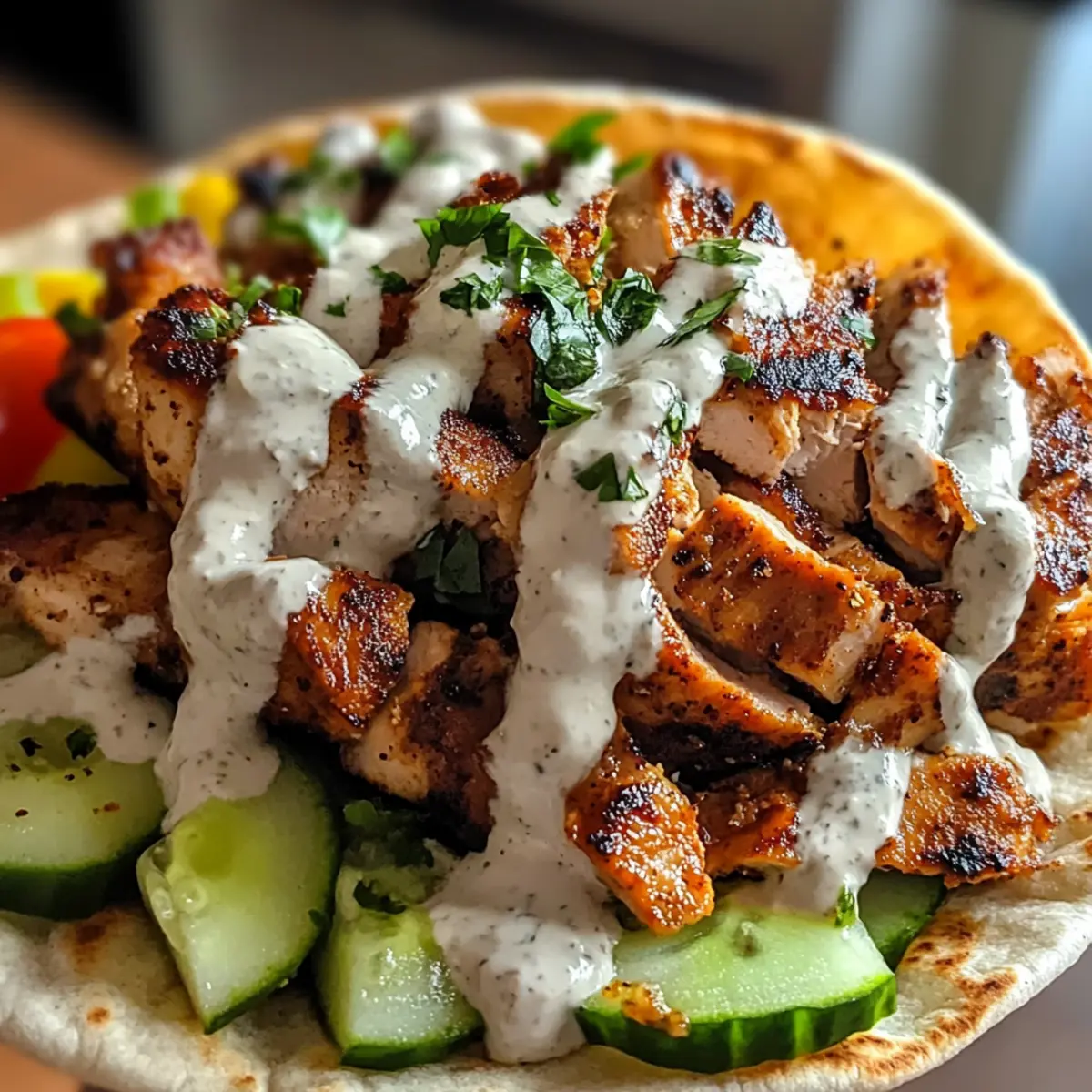 Hähnchen Shawarma mit Knoblauchsoße ganz einfach