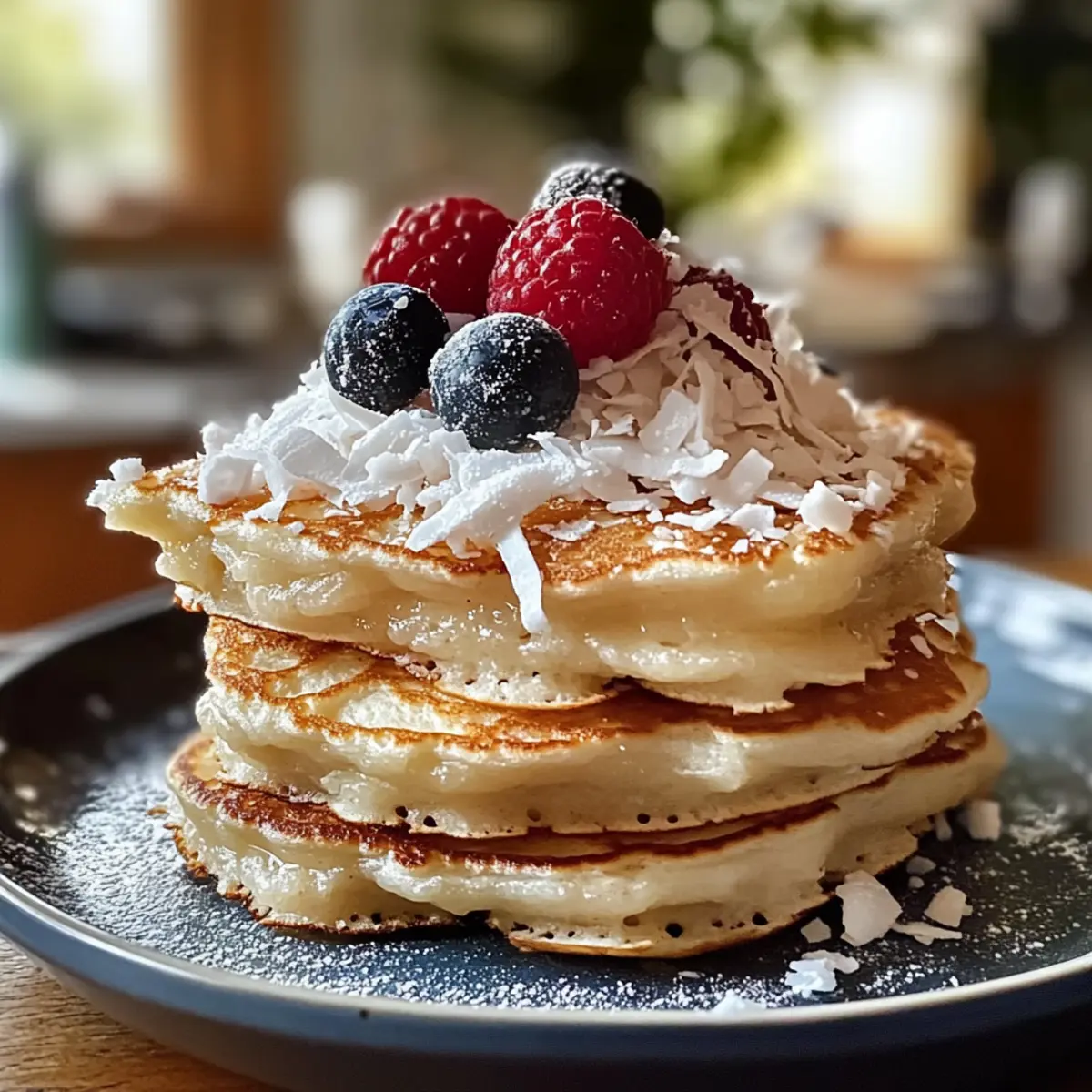 Kokosnuss-Creme-Pfannkuchen für dein Frühstück!