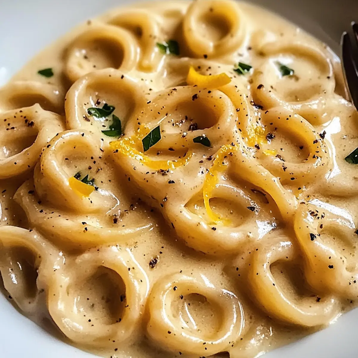 Cremige geröstete Knoblauch- und Zitronenpasta genießen