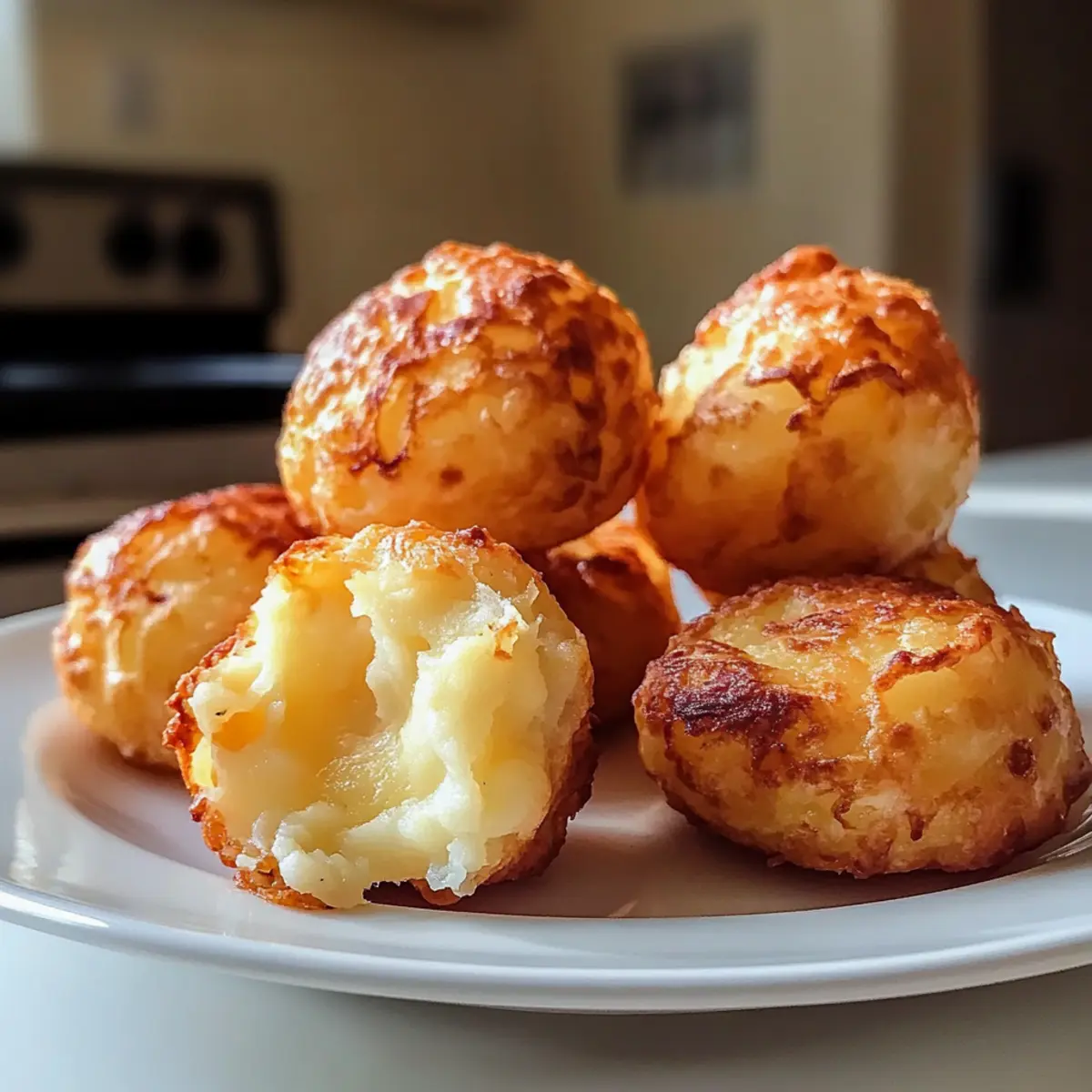 Knusprige Kartoffelbrei-Käsepuffs für den Snack-Himmel