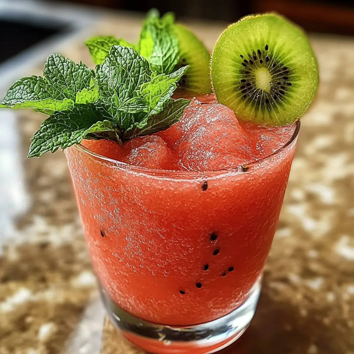 Gefrorene Wassermelonen-Kiwi-Slushies für den Sommer