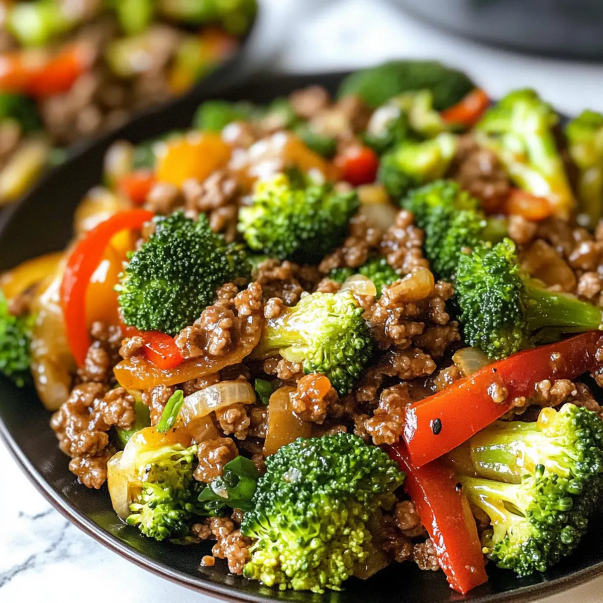 Rinderhackfleisch und Brokkoli Pfanne schnell zubereitet