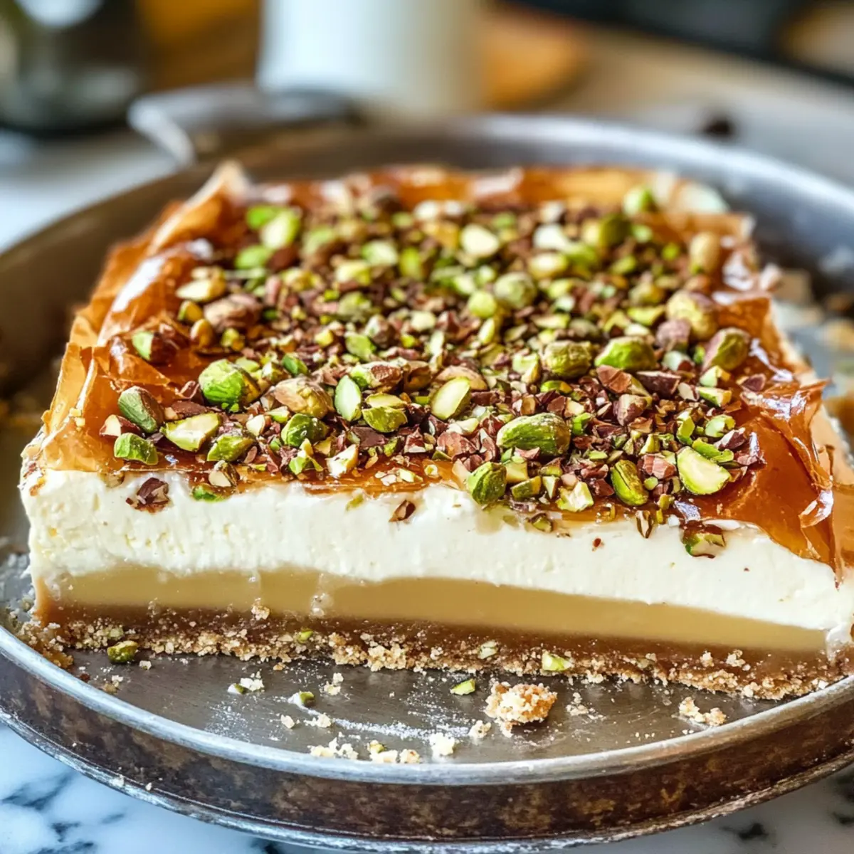 Honig Pistazien Baklava Käsekuchen Leicht Gemacht