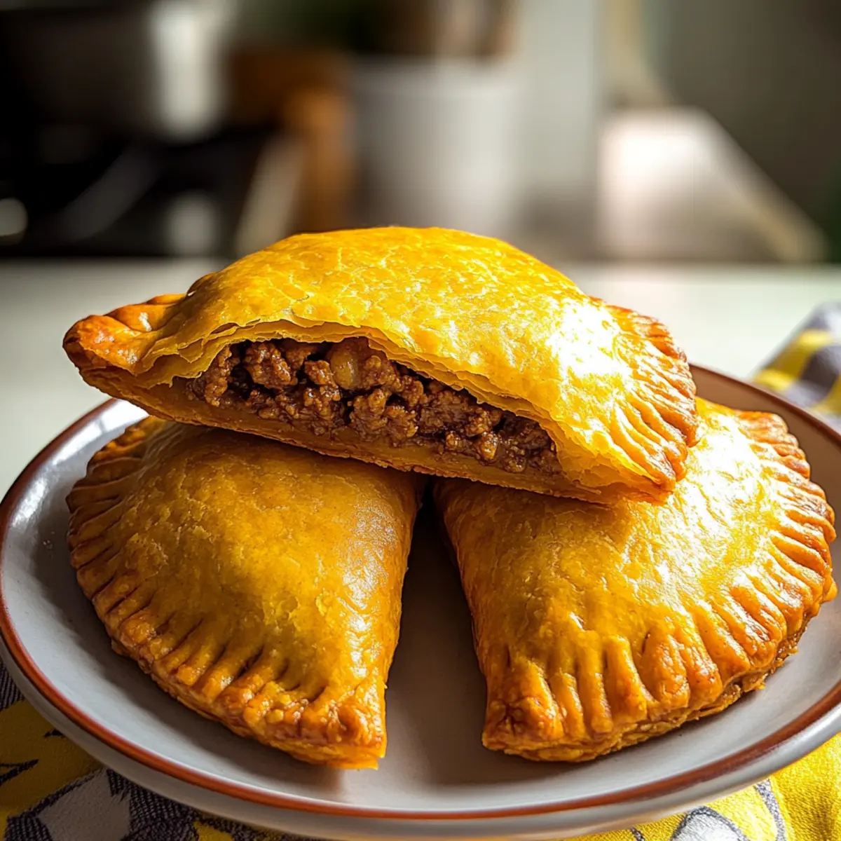 Jamaikanische Rindfleisch-Pasteten zum Verlieben