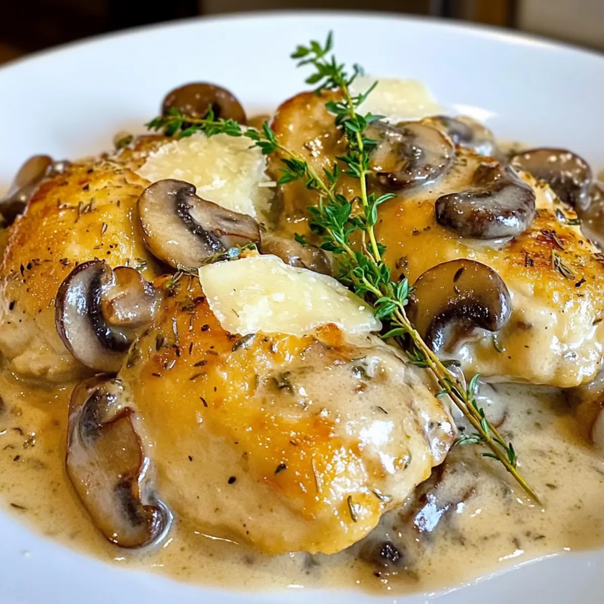 Pilz Asiago Hähnchen in nur 30 Minuten