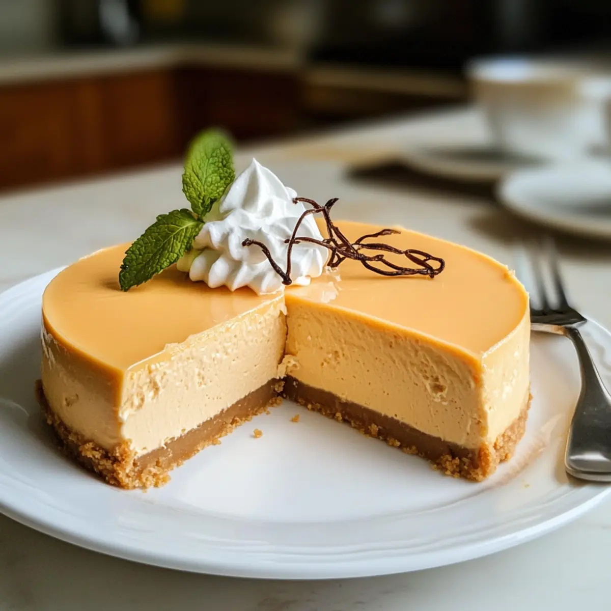 No-Bake Thai Tea Käsekuchen für heiße Tage