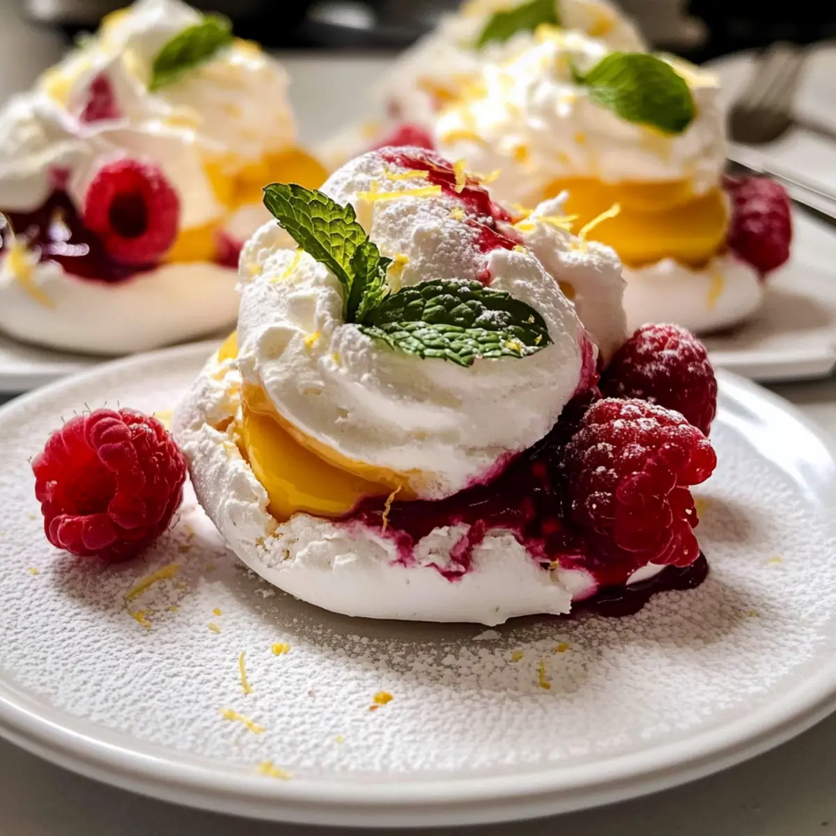 Pavlova Bomben: Knusprige Meringue mit Füllung