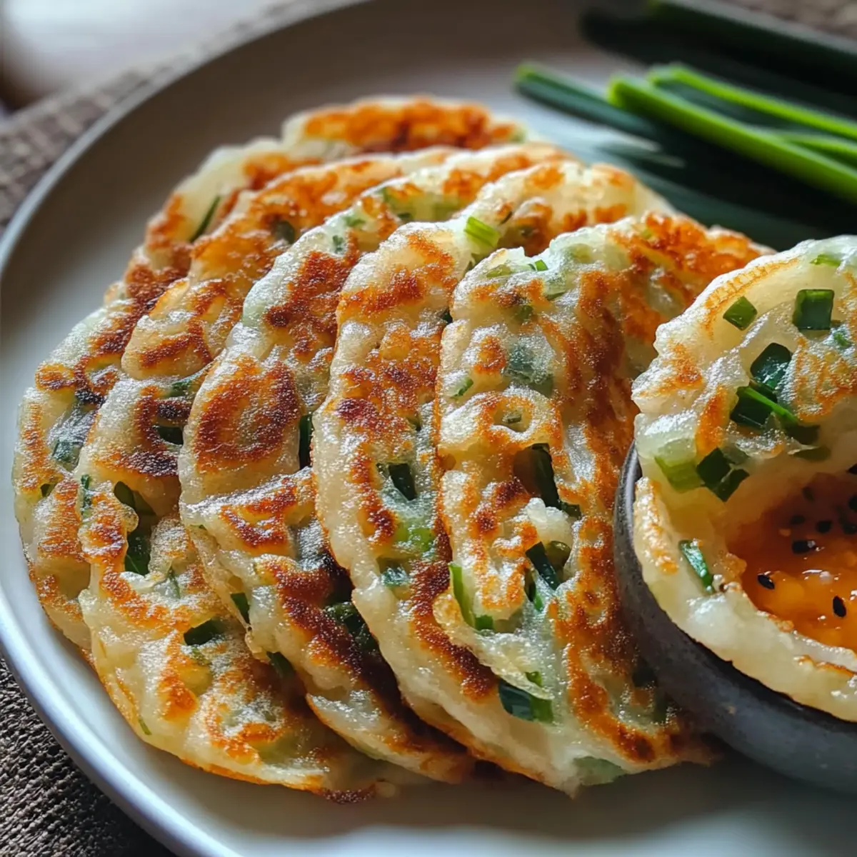 Reispapier-Frühlingszwiebel-Pfannkuchen einfach selber machen