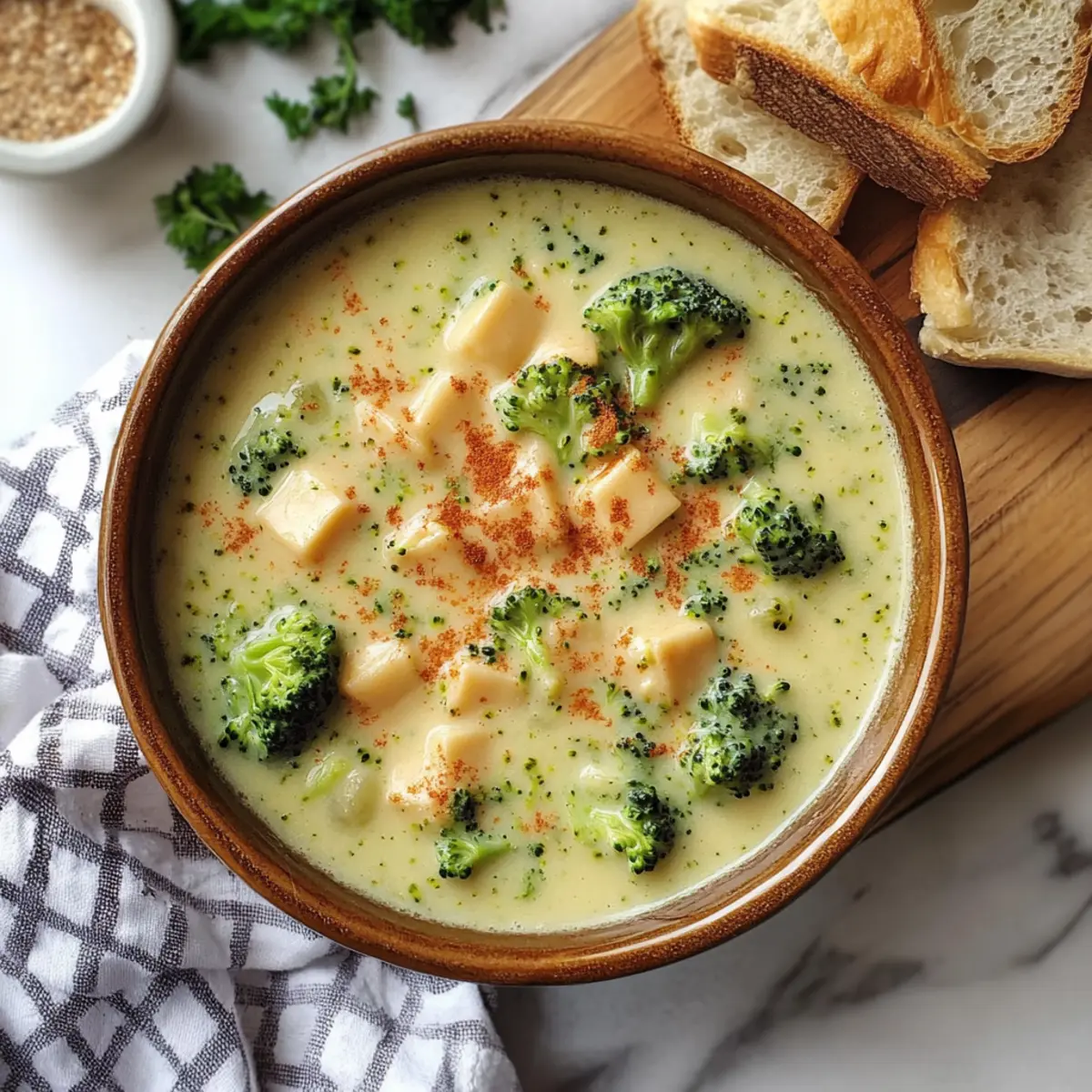 Geräucherter Gouda Brokkoli Suppe schnell gemacht