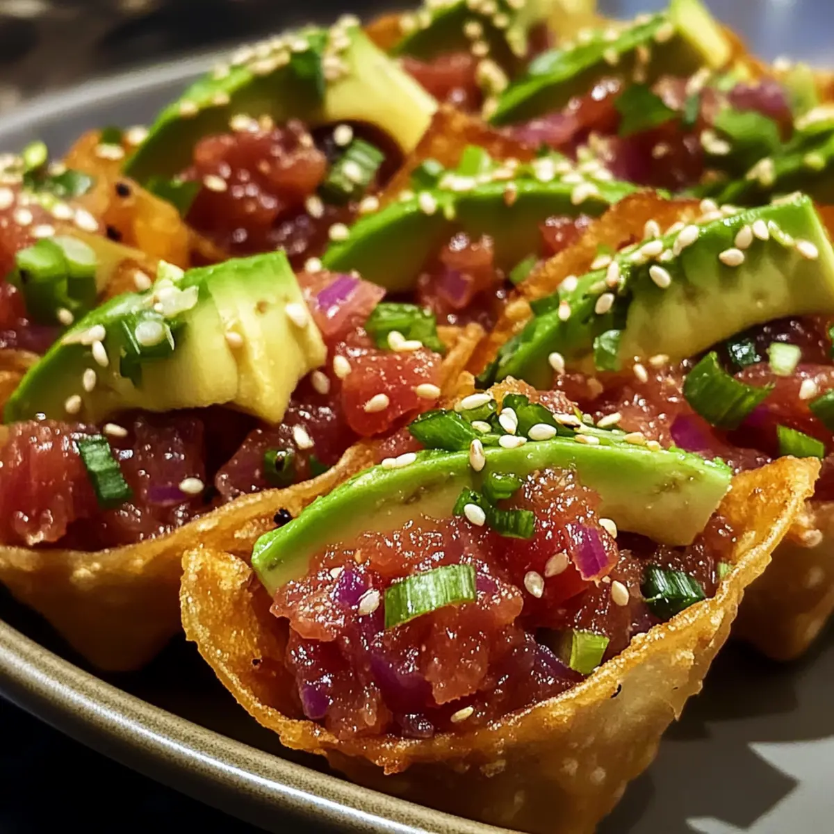 Wontontacos mit scharfem Thunfisch-Tatar genießen