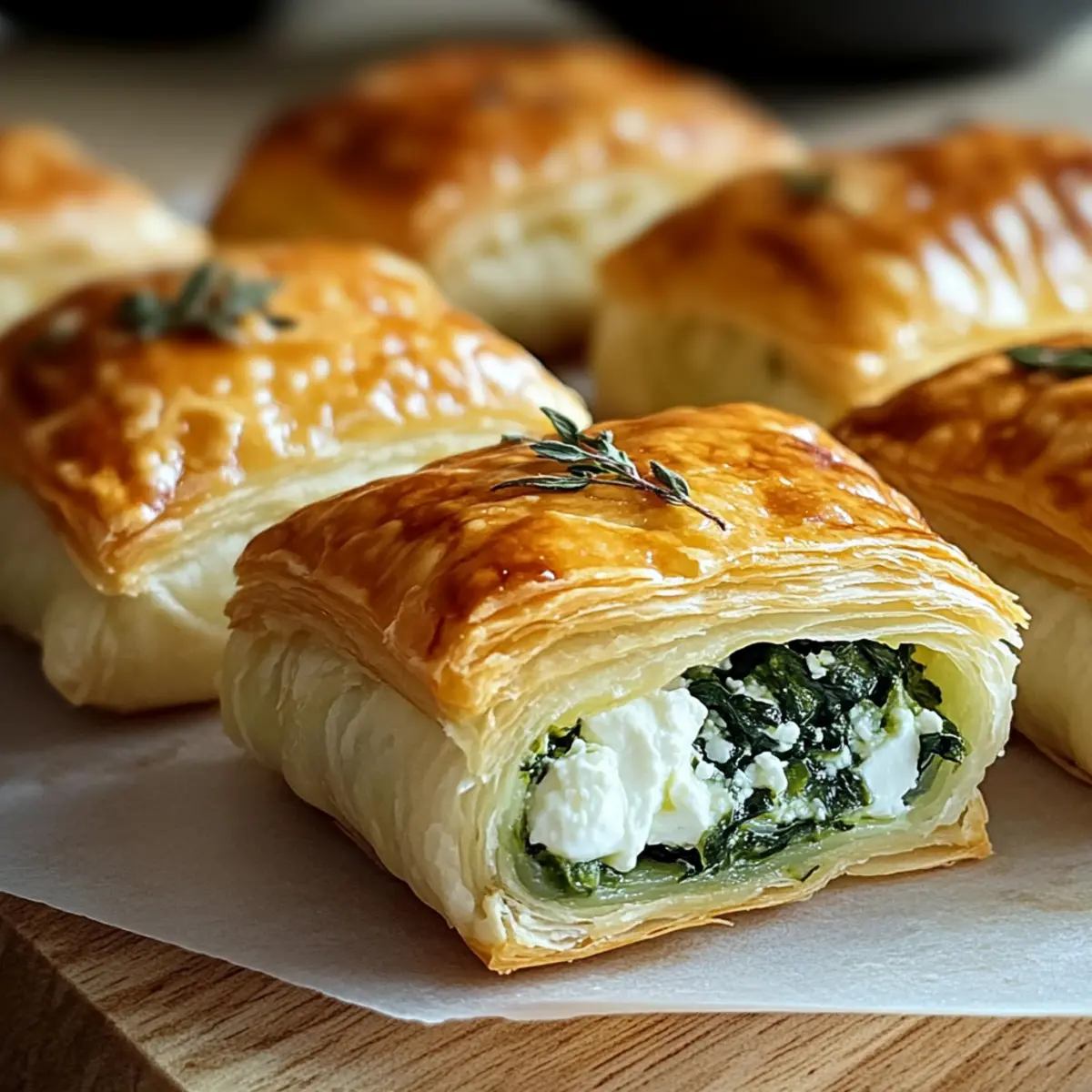 Leckere Spinat und Feta Blätterteigbissen für jeden Anlass