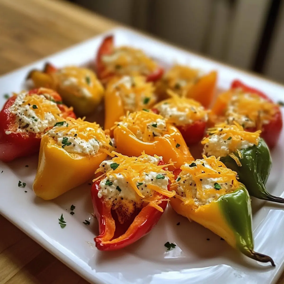 Gefüllte Mini-Paprika für den perfekten Snack