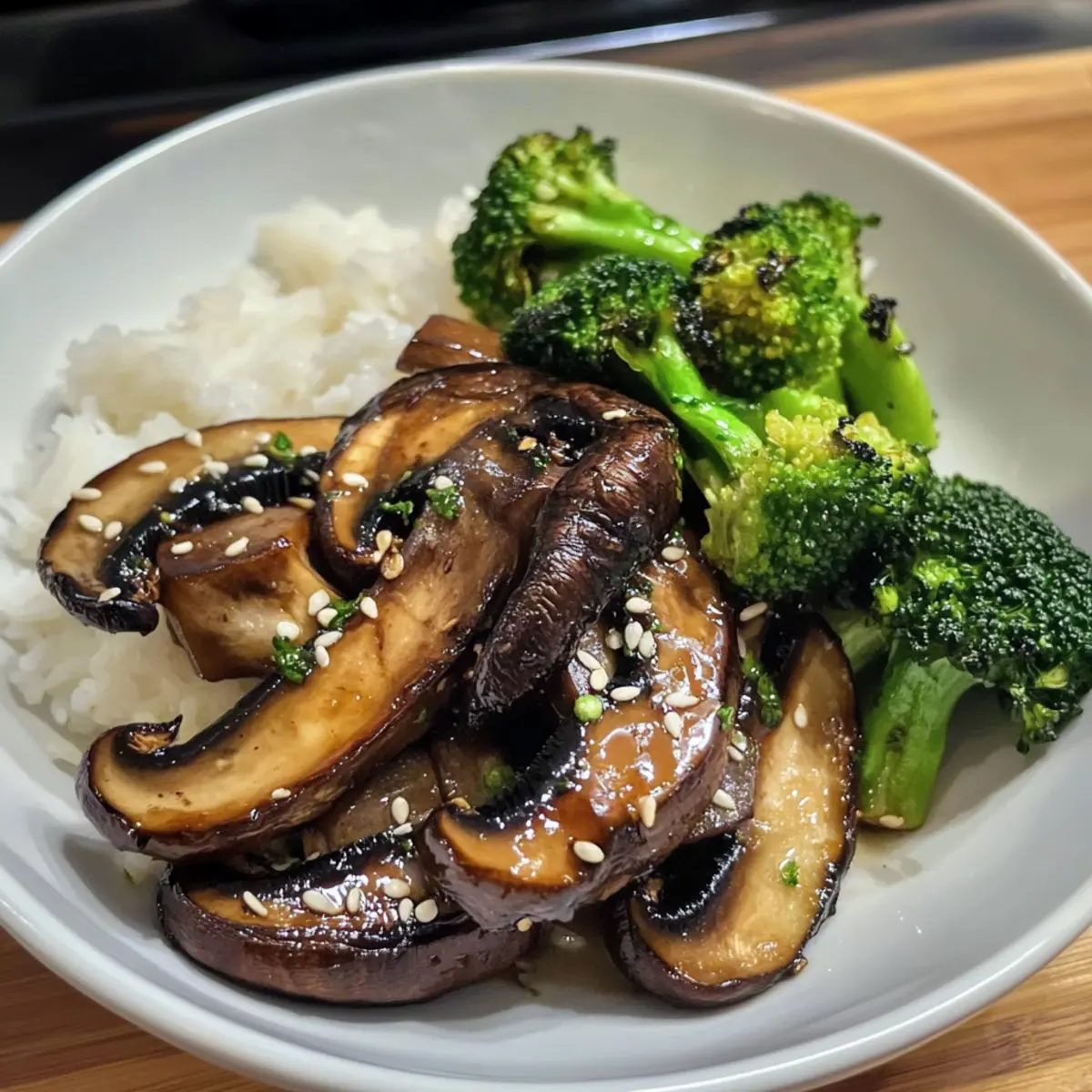 Teriyaki Portobello Pilze schnell und einfach lecker