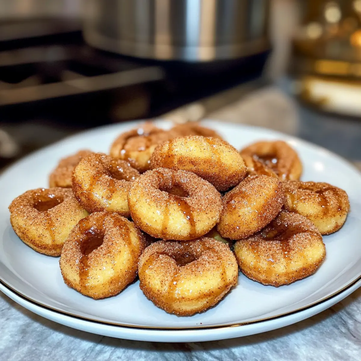 Leckere 2-Zutaten Fritteusen-Donut-Bissen