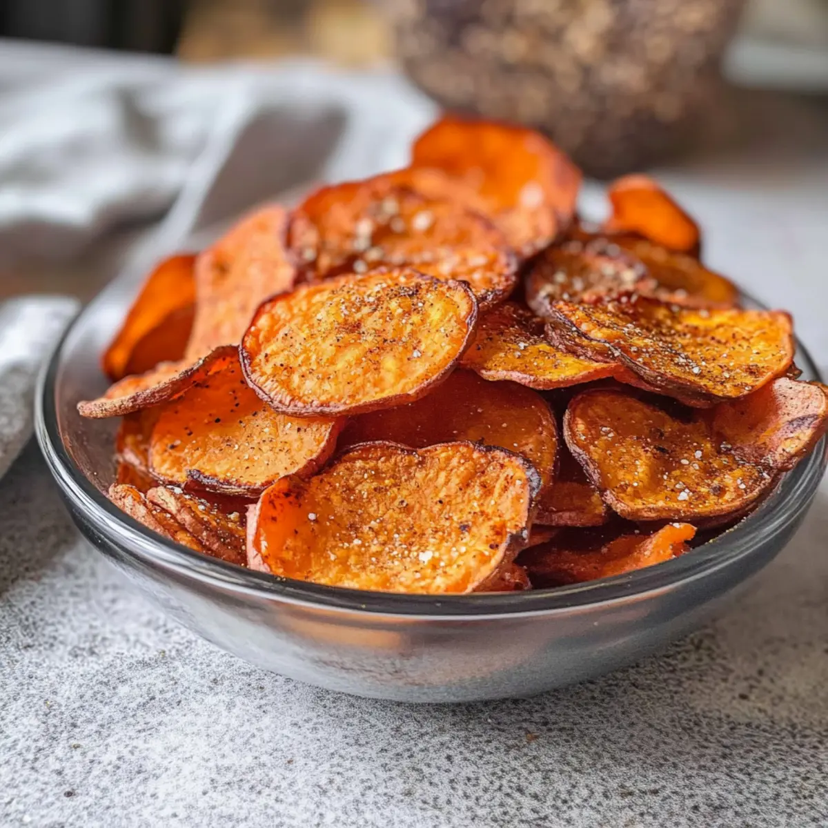 Luftfritteuse Süßkartoffelchips: Knuspriger Genuss zuhause