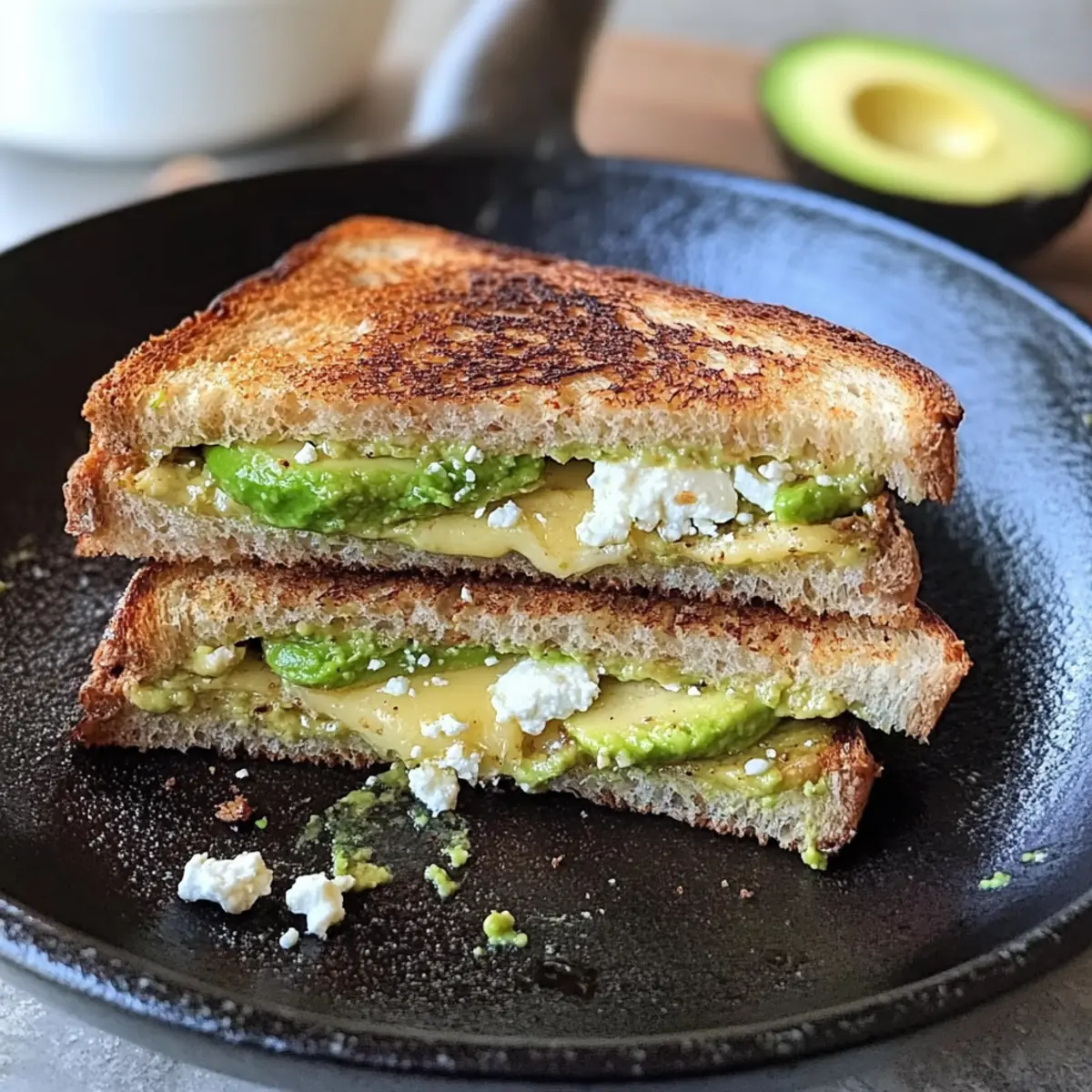 Avocado, Hummus und Feta Grillkäse für Genießer