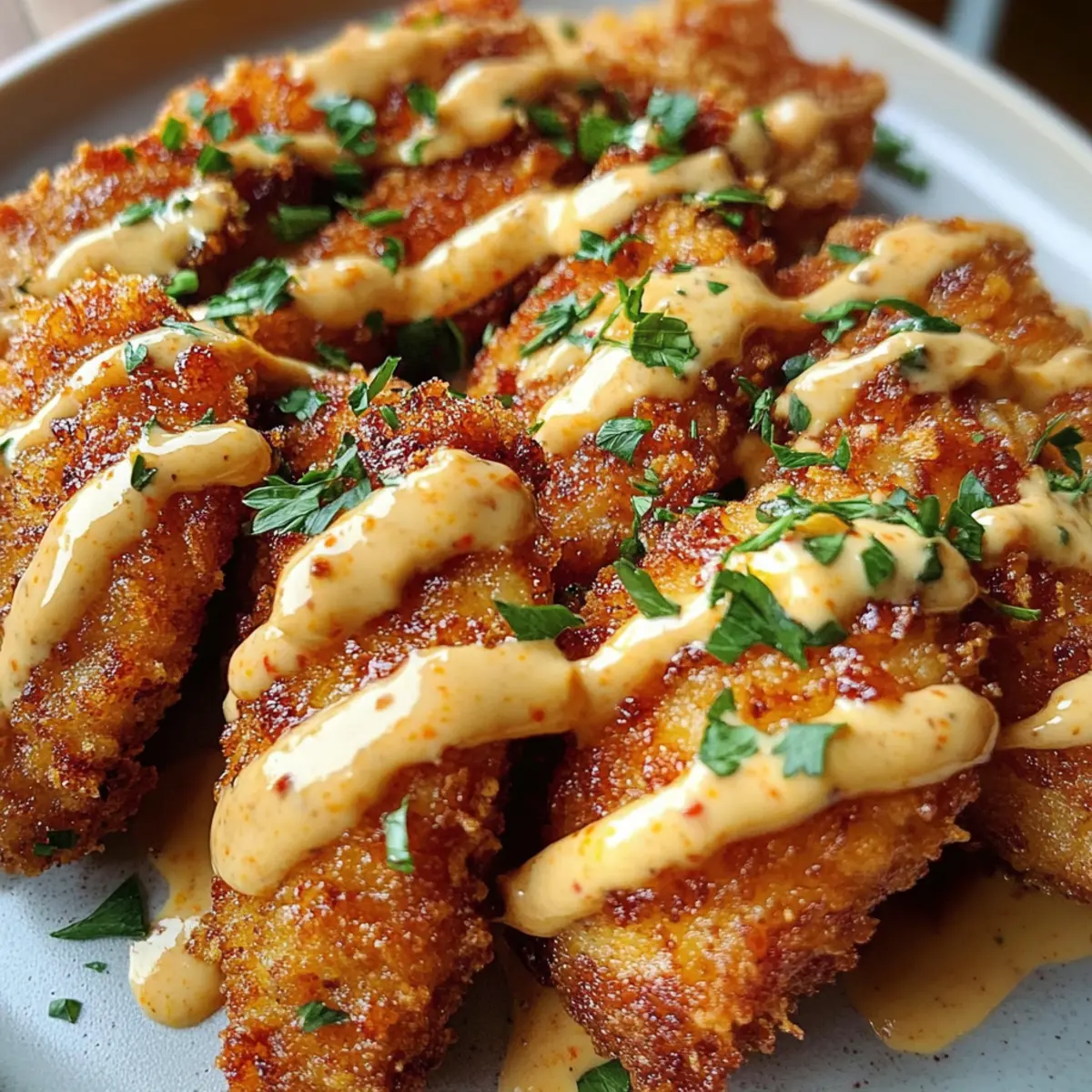 Crispy Bang Bang Huhn mit cremiger Sauce