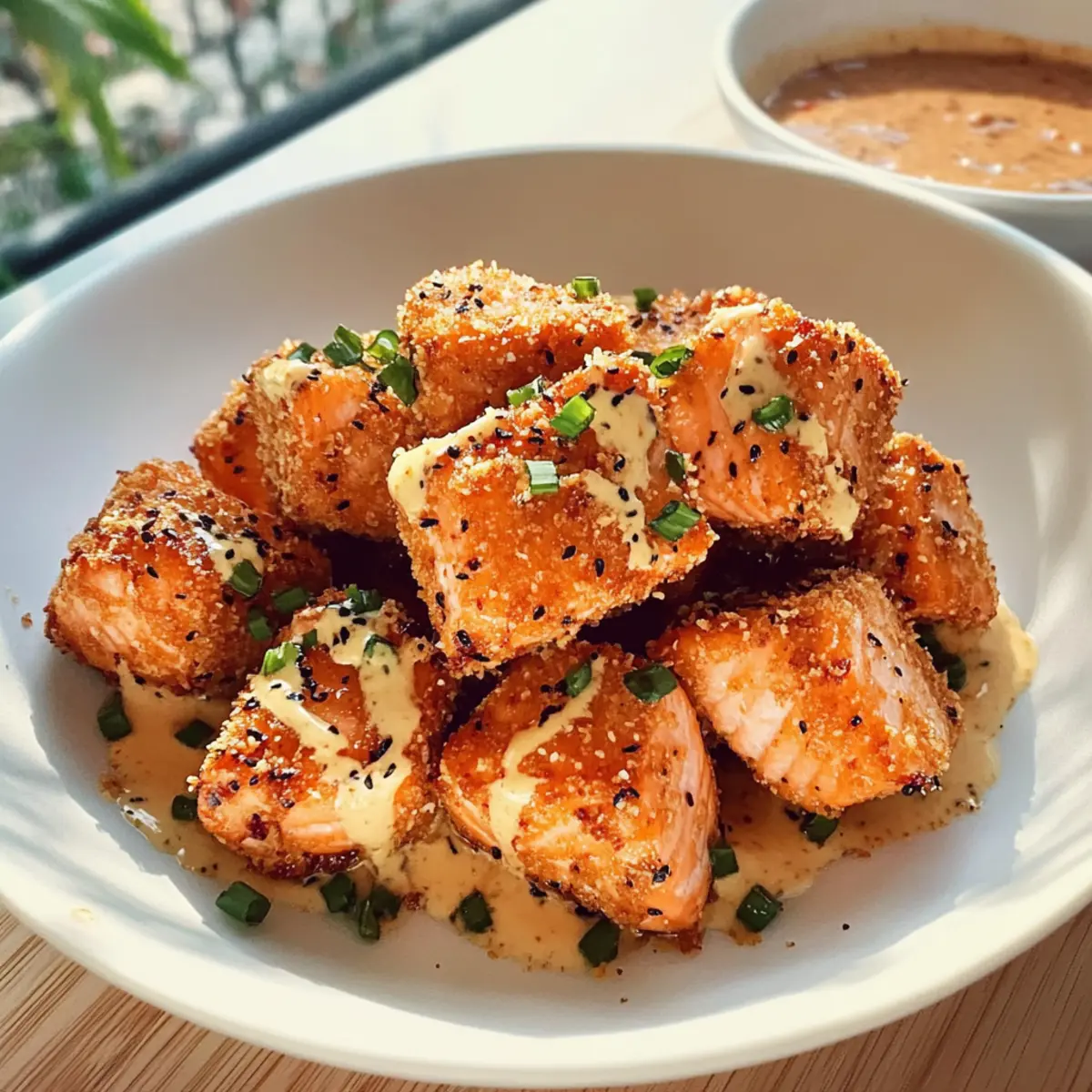 Bang Bang Lachs Bisschen mit süß-scharfer Sauce