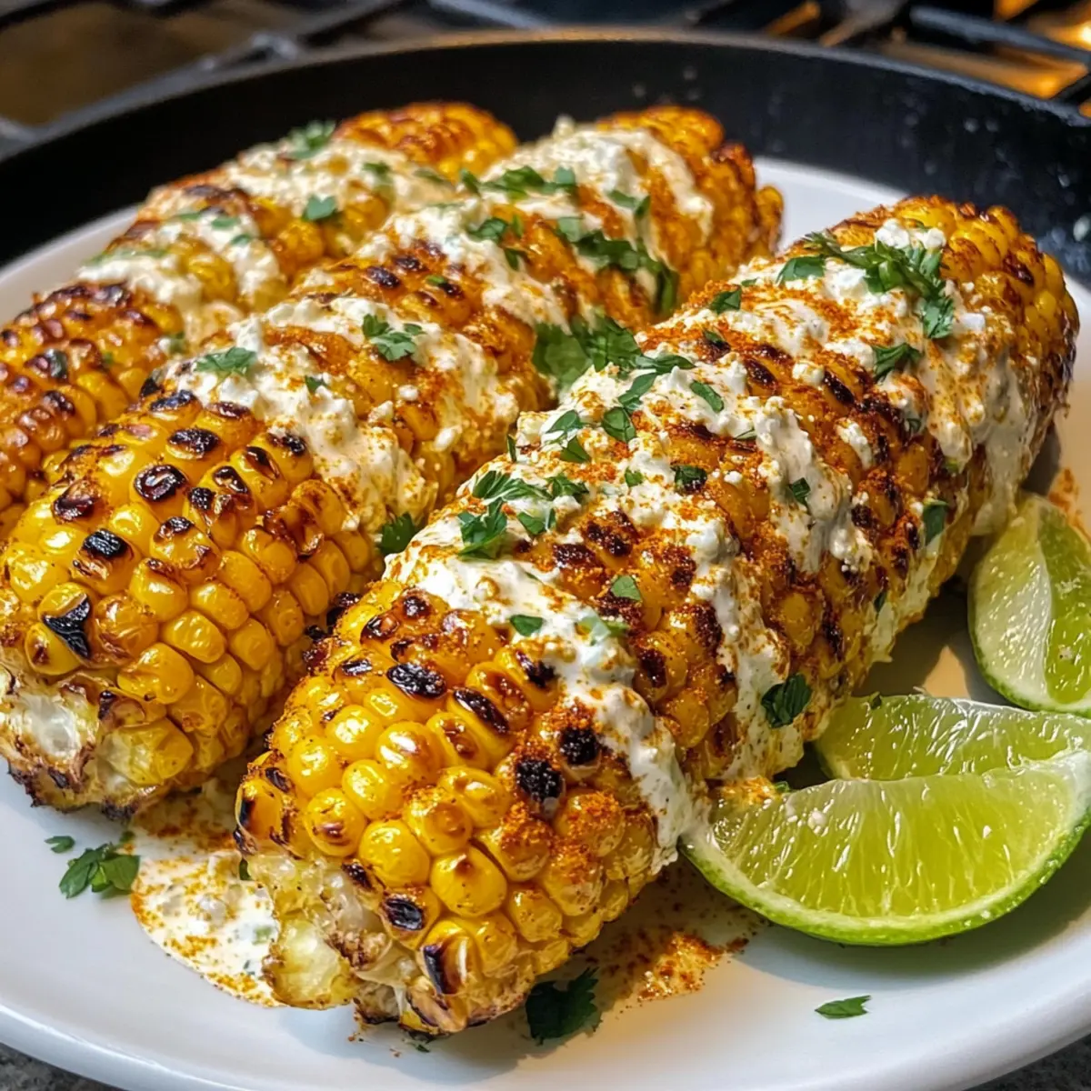 Cajun Maiskolben mit cremiger Sauce genießen
