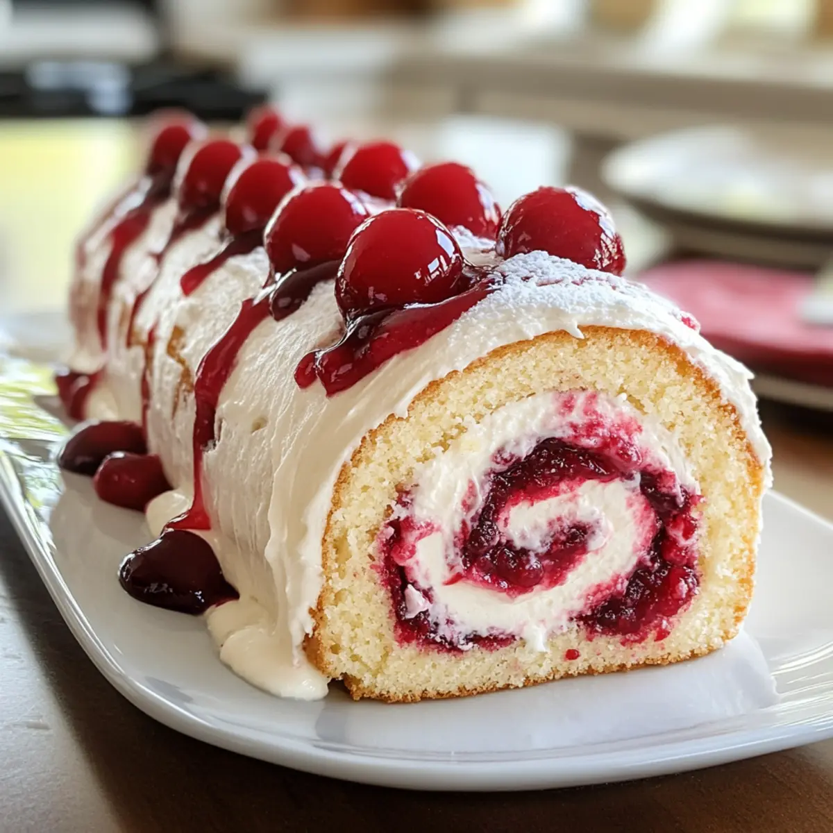 Kirschen Käsekuchen Kuchenrolle: Ein Himmlisches Dessert