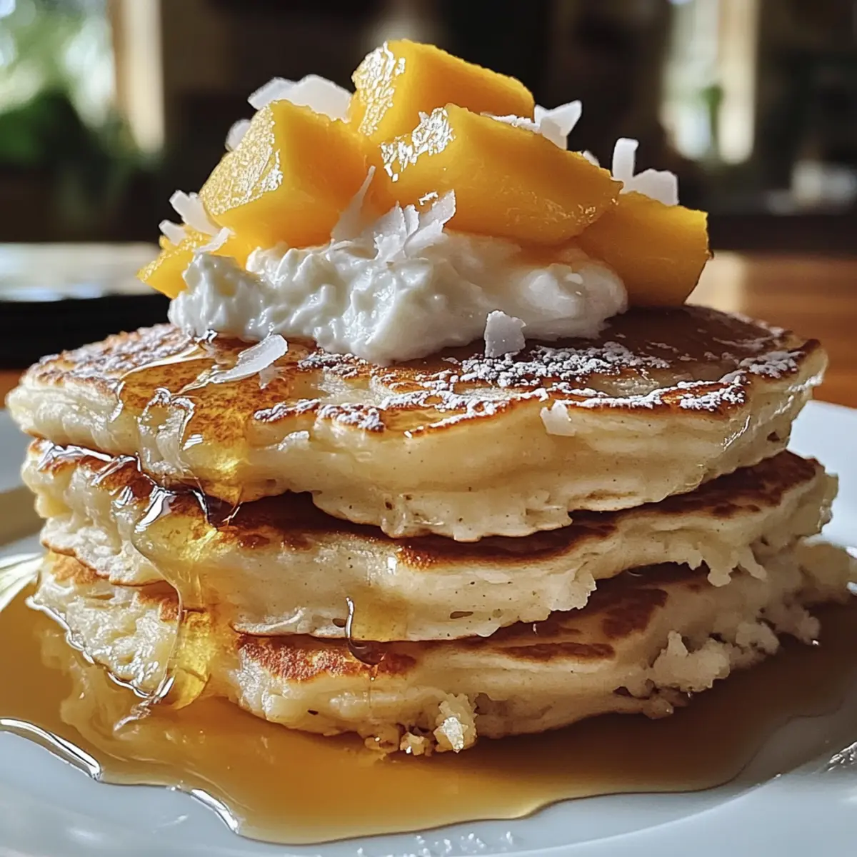 Kokosnusscreme-Pfannkuchen für den perfekten Start