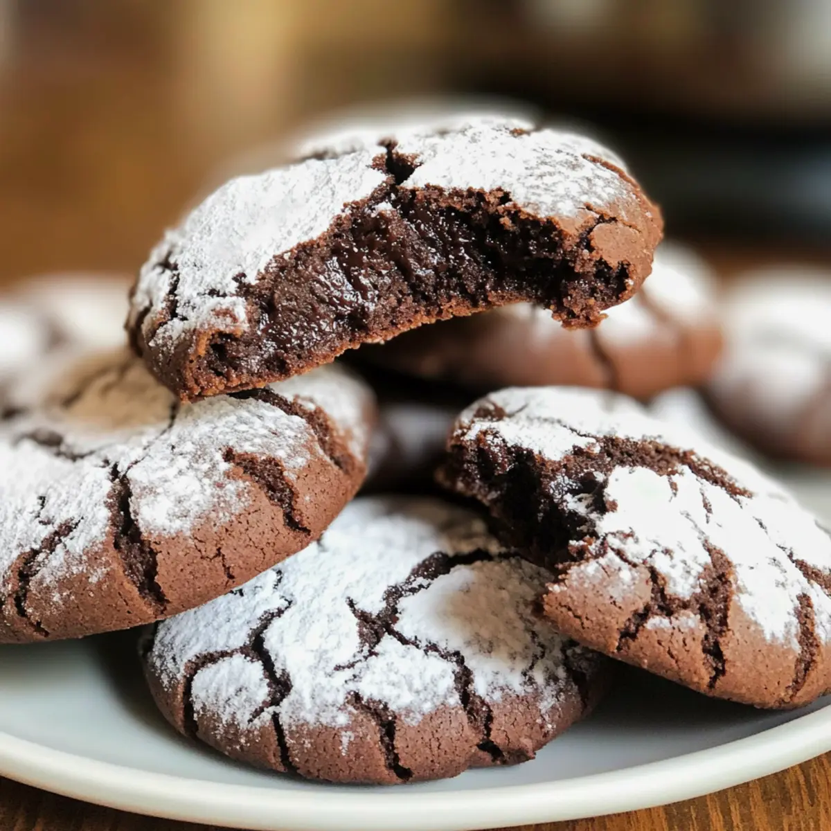 Spröde Schokoladen-Fudge-Kekse für Schokoladenliebhaber