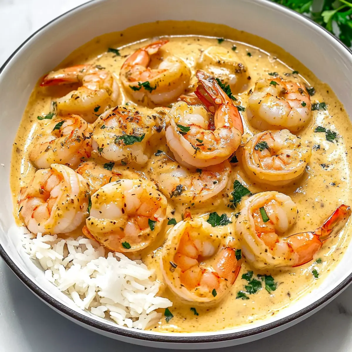 Cremige Kokosnussgarnelen in nur 10 Minuten