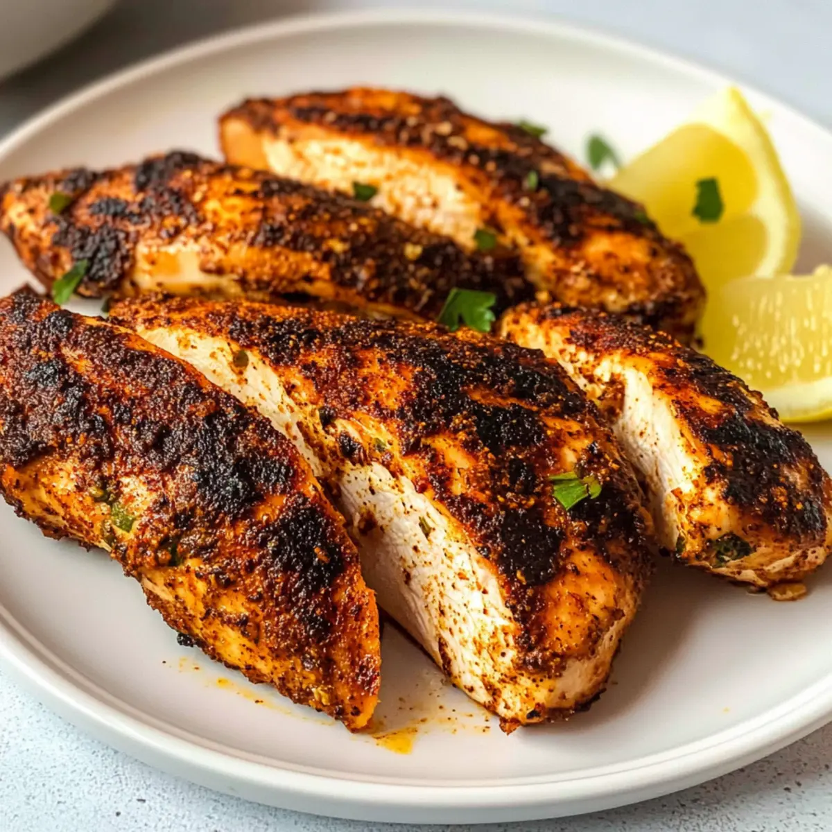 Einfache schwarzierte Hähnchen im Handumdrehen