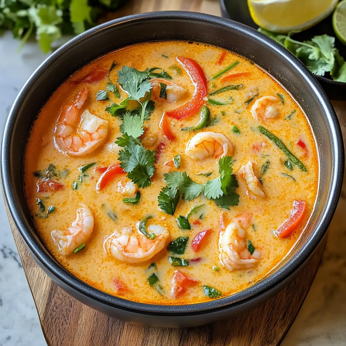 Einfache Thai Garnelensuppe für schnelles Kochen