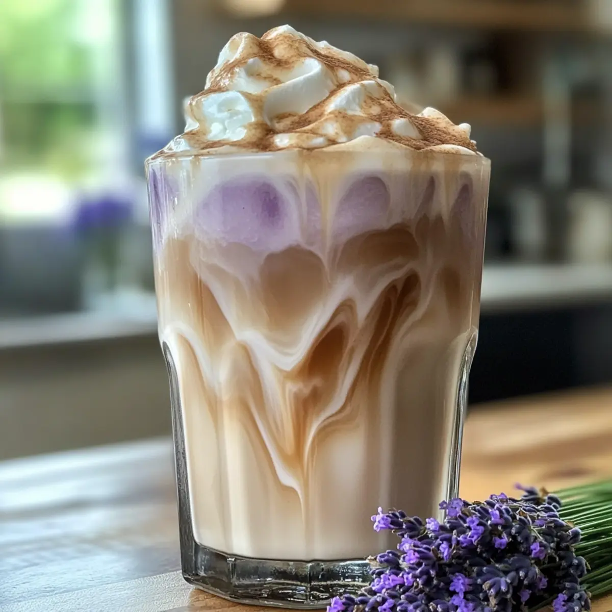 Lavendelcreme-Kalte-Schaum für deine sommerlichen Drinks