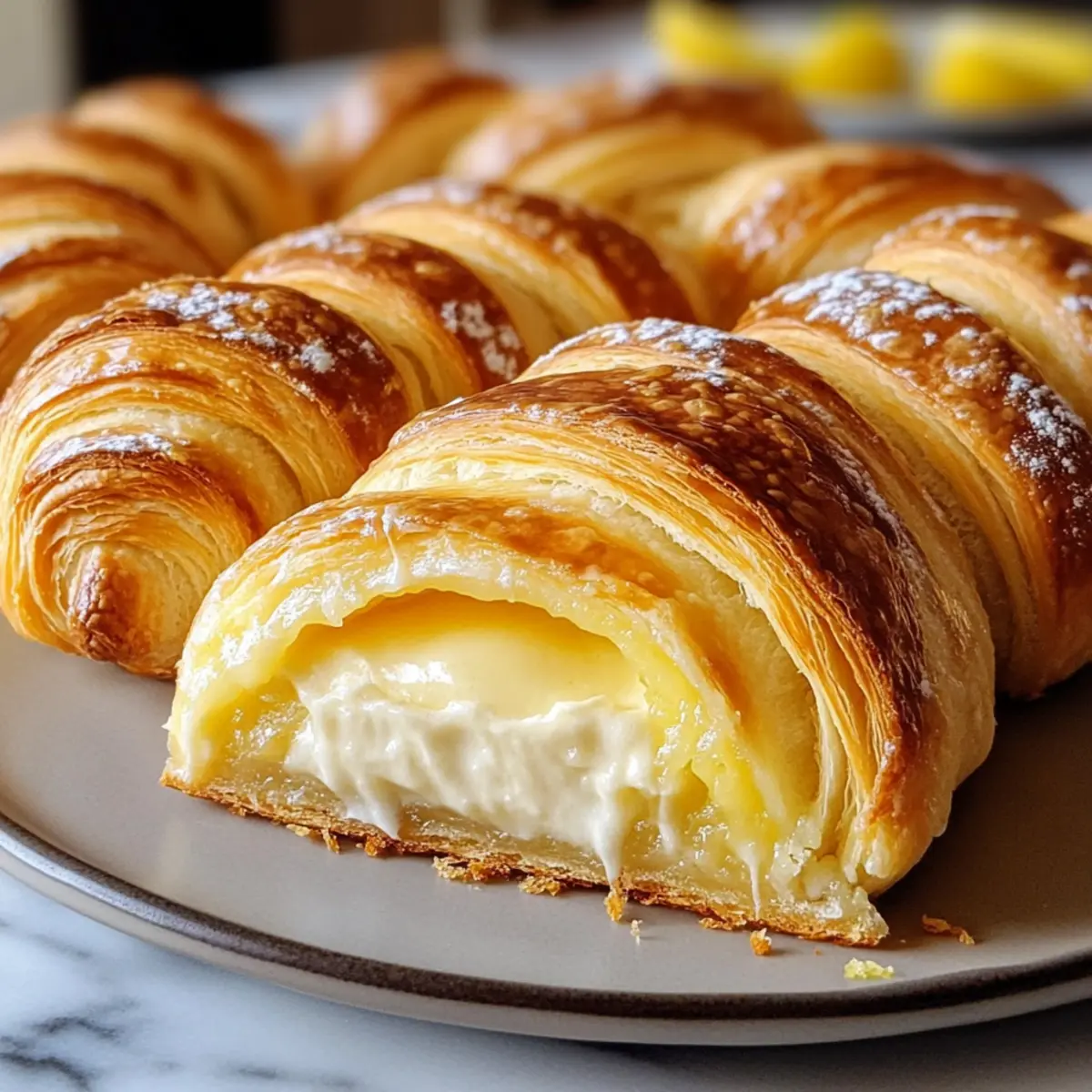 Zitronen-Käsekuchen-Croissant-Rollen: Süße Versuchung