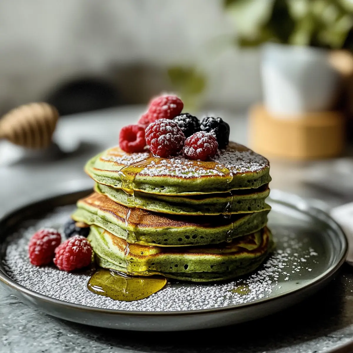 Fluffige Matcha-Pulver-Pfannkuchen für deinen Tag