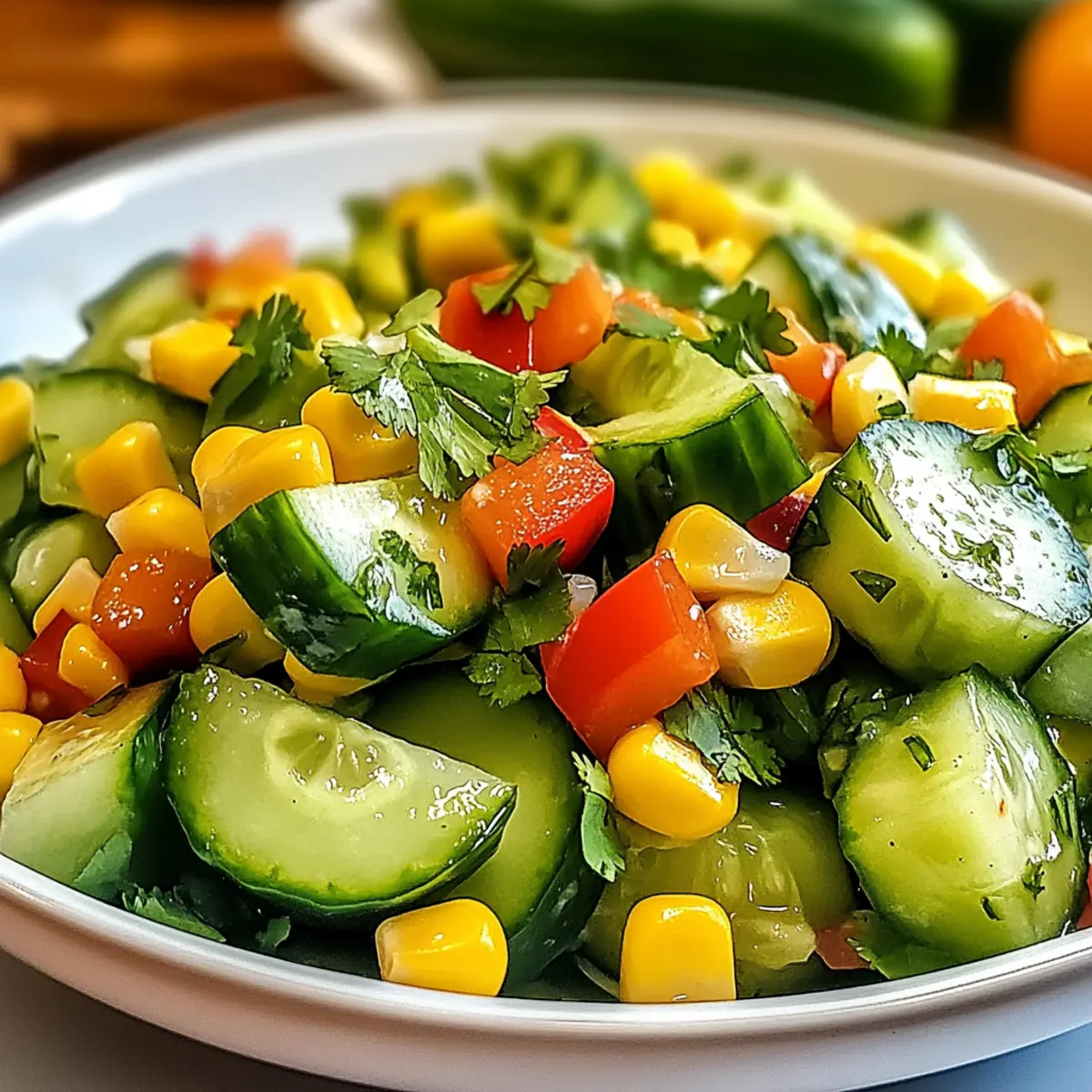 Frischer Mexikanischer Gurkensalat in 10 Minuten