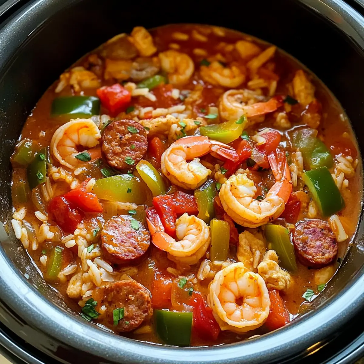 Schnelle Slow Cooker Jambalaya für jeden Tag