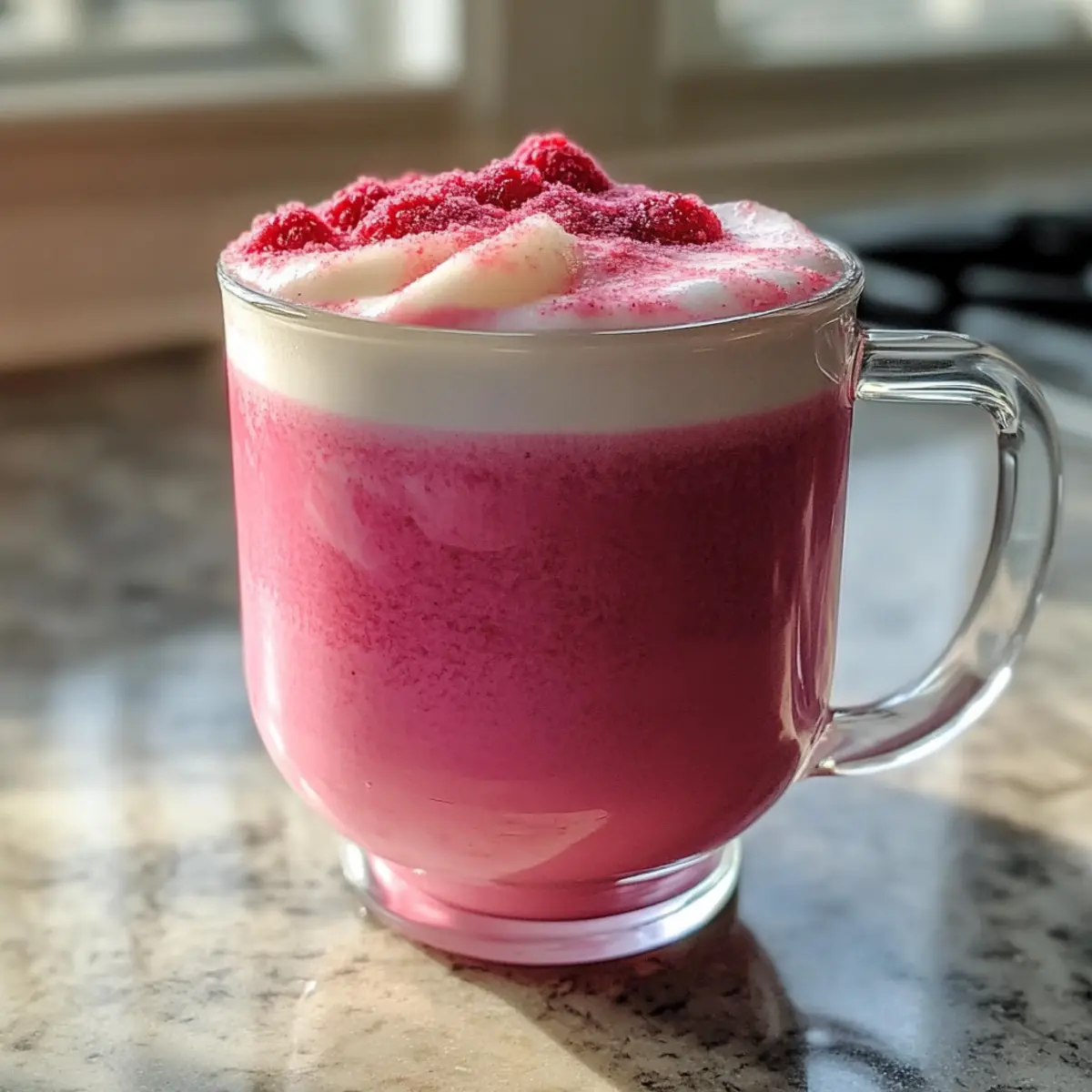 Himbeer-Hibiskus-Latte für den erfrischenden Genuss