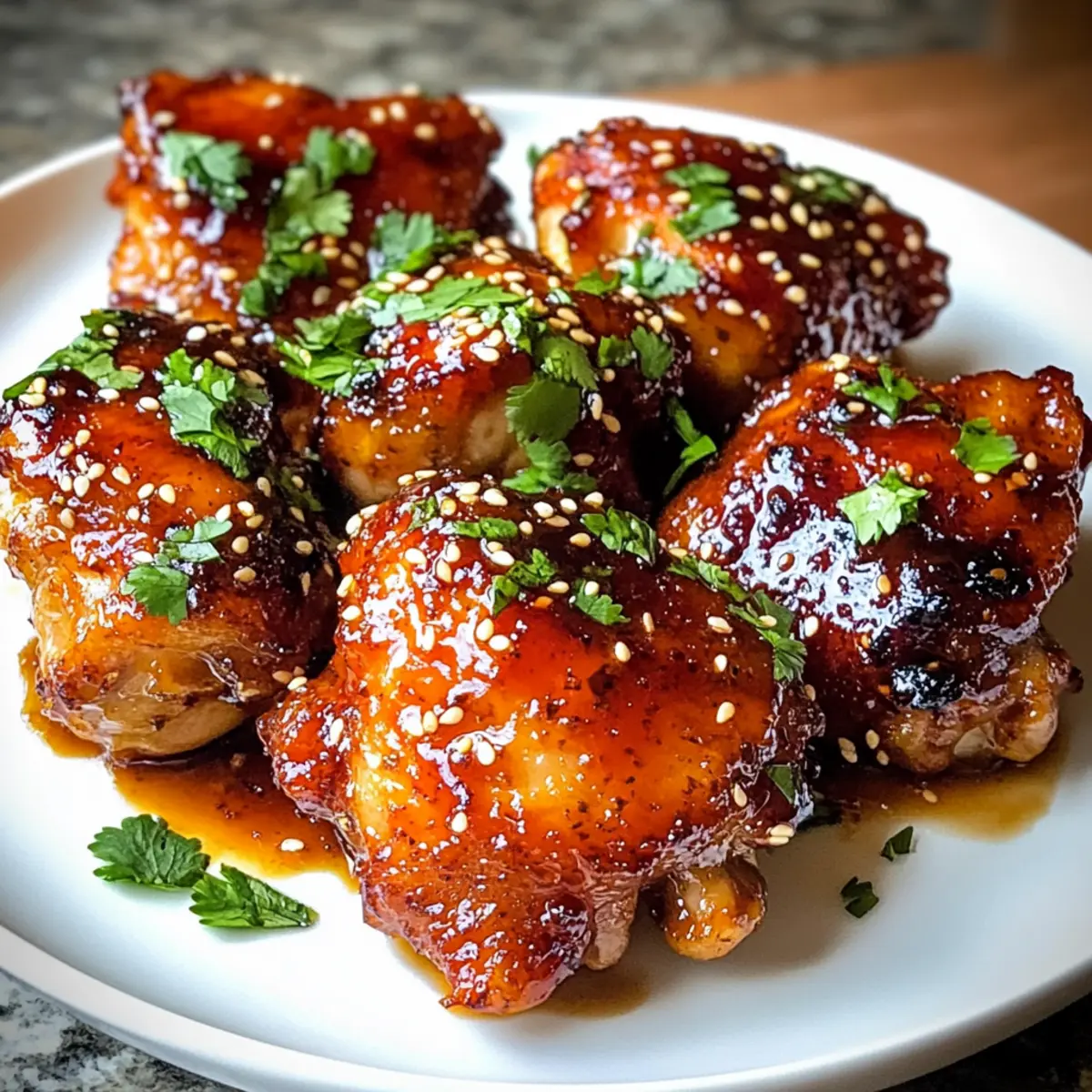 Klebrig süße Chili-Hähnchenschenkel für Genuss pur