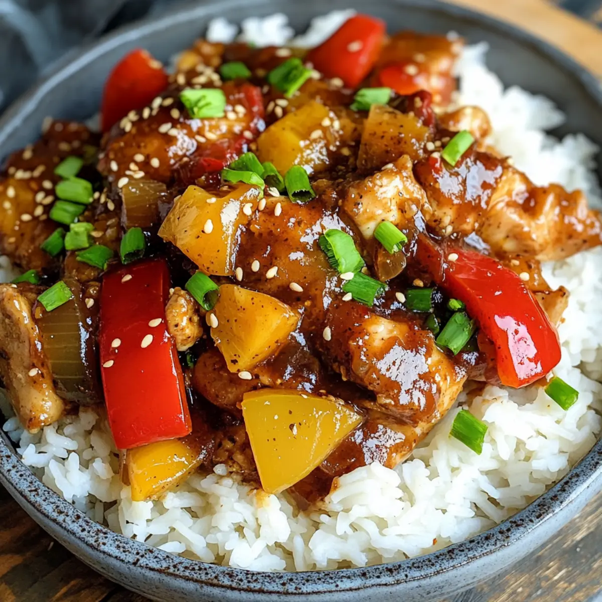 Süßes hawaiianisches Crockpot-Hühnchen ganz einfach