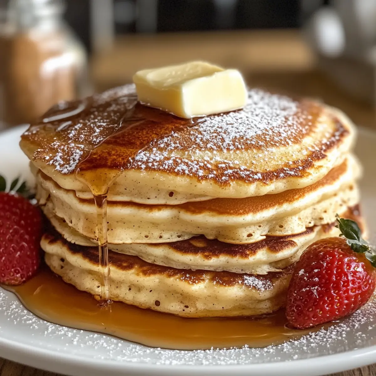 Fluffige Vanille Zimt Buttermilch Pfannkuchen