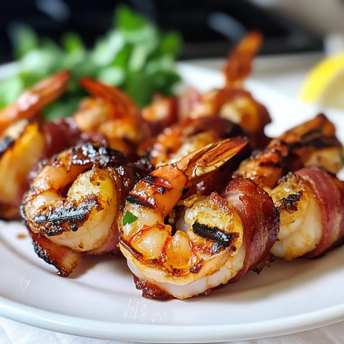 BBQ Speck-umwickelte Garnelen für den Grillgenuss