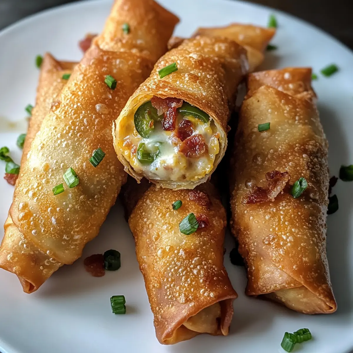 Bacon Jalapeño Popper Frühlingsrollen zum Verlieben