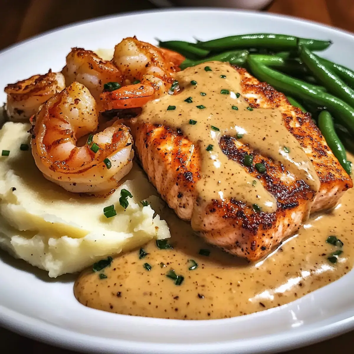 Cajun Garnelen mit cremiger Knoblauchsauce